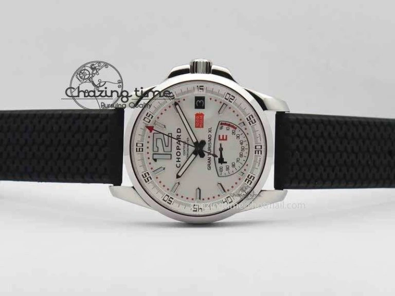 Mille Miglia SS Real Power Reserve Display White Dial On Black Rubber Strap A2824