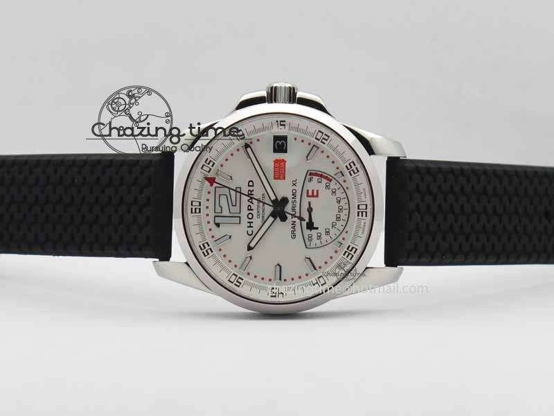 Mille Miglia SS Real Power Reserve Display White Dial On Black Rubber Strap A2824