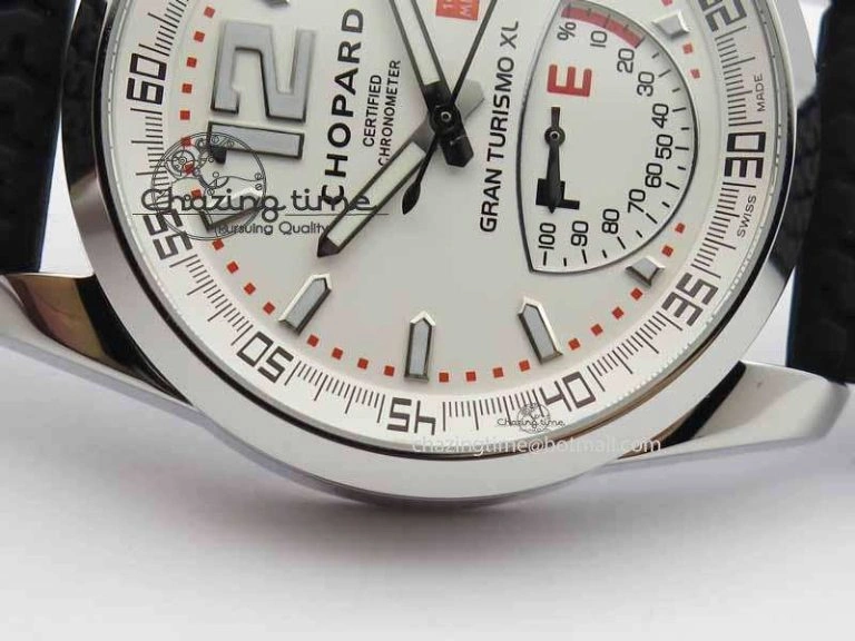 Mille Miglia SS Real Power Reserve Display White Dial On Black Rubber Strap A2824
