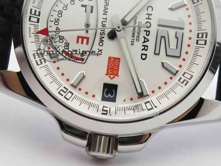 Mille Miglia SS Real Power Reserve Display White Dial On Black Rubber Strap A2824