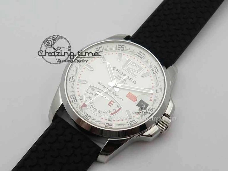 Mille Miglia SS Real Power Reserve Display White Dial On Black Rubber Strap A2824