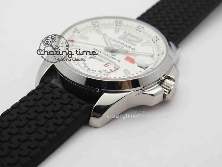 Mille Miglia SS Real Power Reserve Display White Dial On Black Rubber Strap A2824