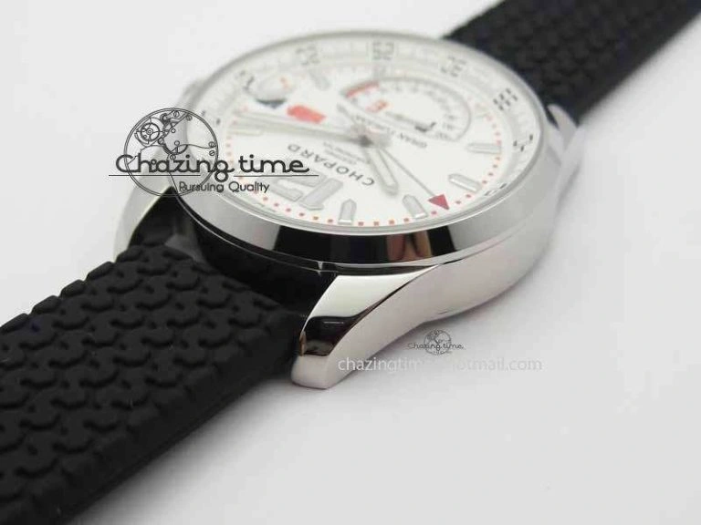 Mille Miglia SS Real Power Reserve Display White Dial On Black Rubber Strap A2824