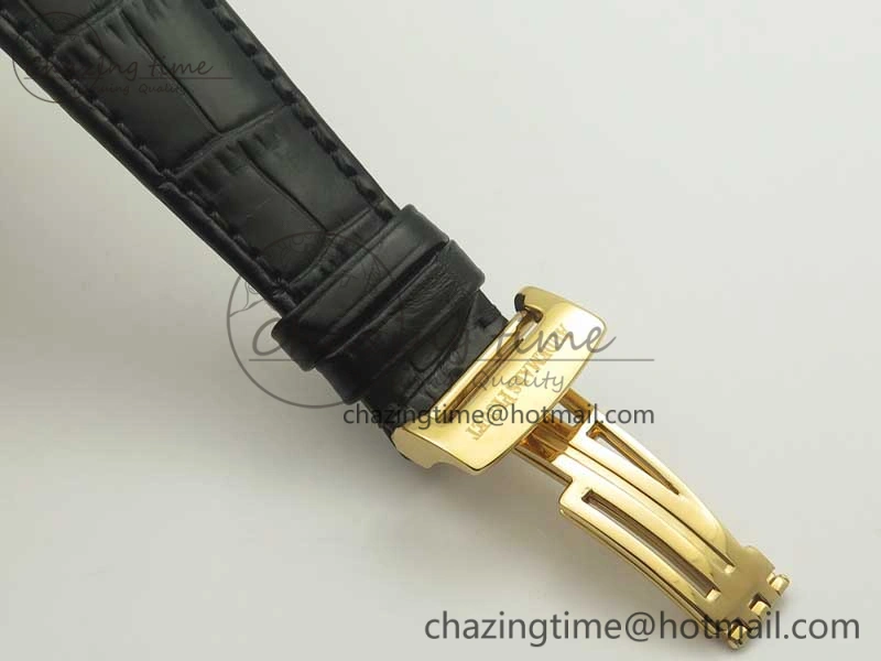 Millennium Series 15350 RG V9F 1:1 Best Edition Full Diamonds Black Markers on Black Leather Strap A4101