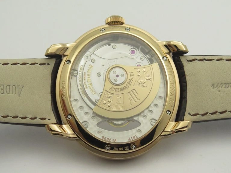 Millennium Series 15350 RG V9F 1:1 Best Edition Skeletonal Dial On Dark Brown Leather Strap A4101