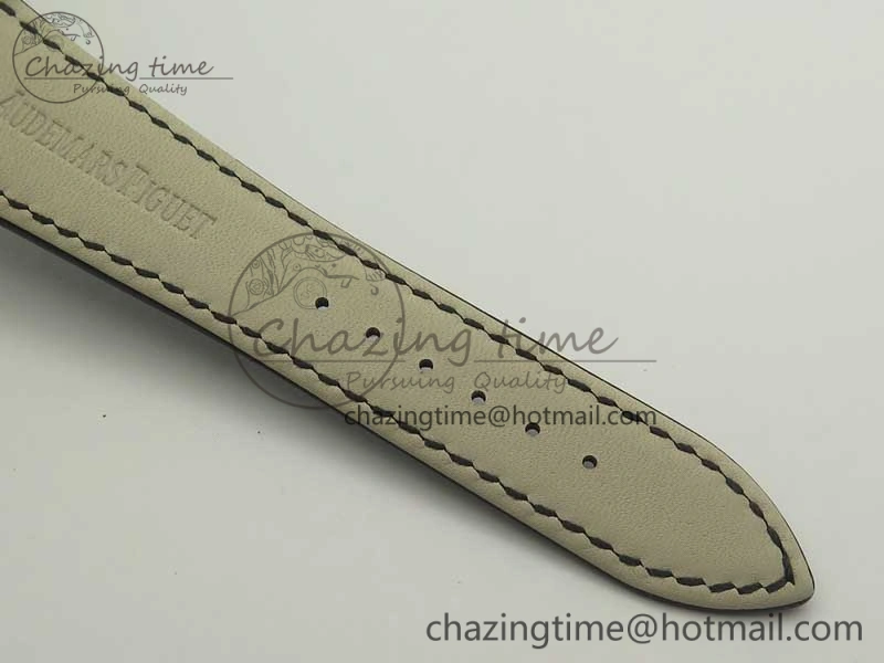 Millennium Series 15350 SS V9F 1:1 Best Edition Diamonds Bezel White Dial RG Markers on Black Leather Strap A4101