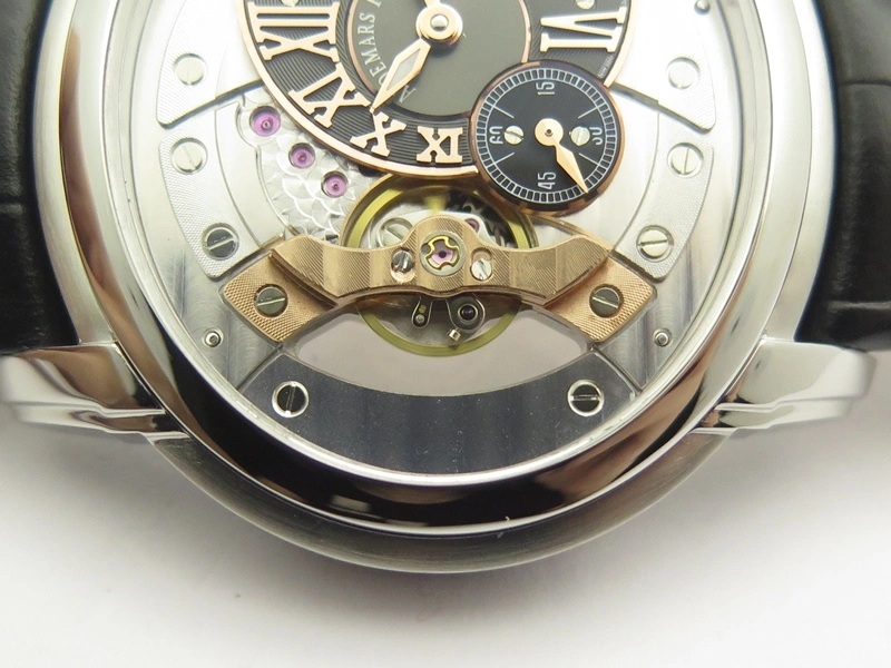 Millennium Series 15350 SS V9F 1:1 Best Edition Skeletonal Dial On Black Leather Strap A4101