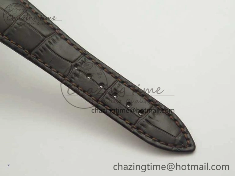 Millennium Series 15350 SS V9F 1:1 Best Edition Skeletonal Dial On Black Leather Strap A4101