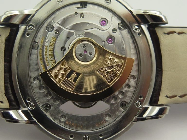 Millennium Series 15350 SS V9F 1:1 Best Edition Skeletonal Dial On Dark Brown Leather Strap A4101