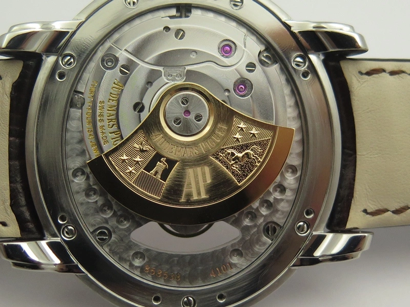 Millennium Series 15350 SS V9F 1:1 Best Edition Skeletonal Dial On Dark Brown Leather Strap A4101
