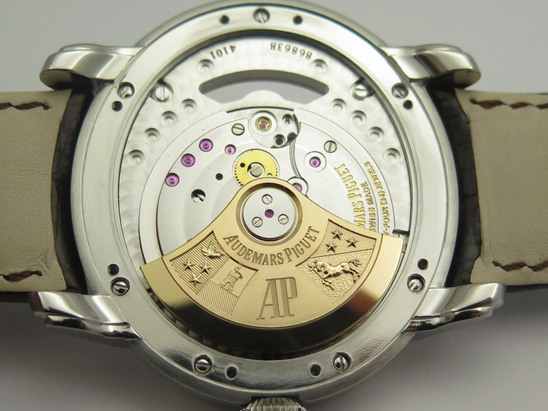 Millennium Series 15350 SS V9F 1:1 Best Edition Skeletonal Dial On Dark Brown Leather Strap A4101