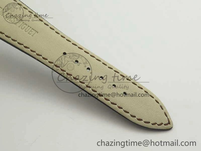 Millennium Series 15350 SS V9F 1:1 Best Edition Skeletonal Dial On Dark Brown Leather Strap A4101