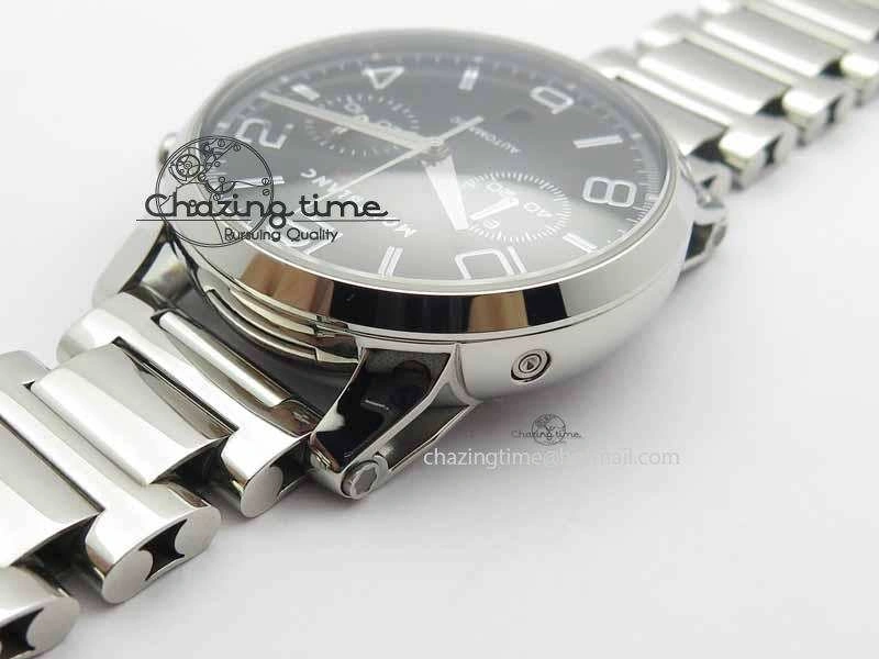 Montblanc Timewalker Chrono SS Black Dial Red 30 Sub Dial On SS Bracelet A7750
