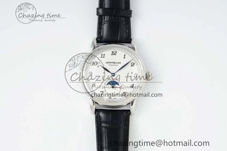 Montblanc Timewalker Chrono SS Black Dial Red 30 Sub Dial On SS Bracelet A7750
