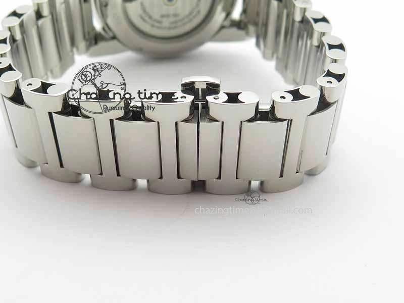 Montblanc Timewalker Chrono SS White Dial RG Numerals On SS Bracelet A7750