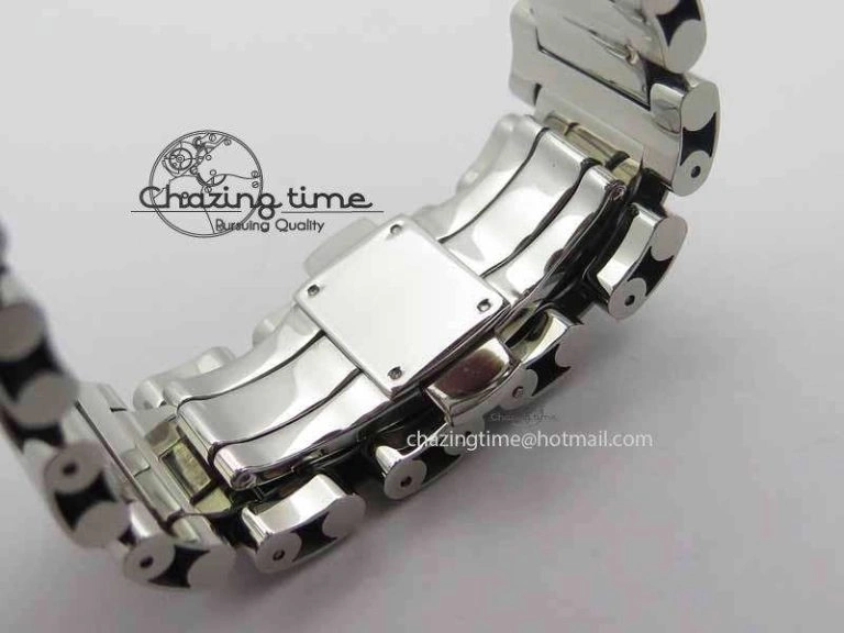 Montblanc Timewalker Chrono SS White Dial RG Numerals On SS Bracelet A7750