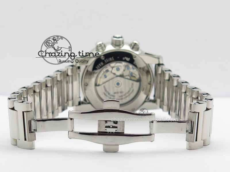 Montblanc Timewalker Chrono SS White Dial RG Numerals On SS Bracelet A7750