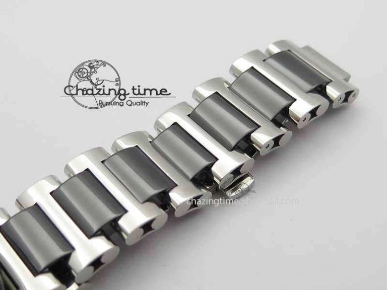 Montblanc Timewalker GAF Chrono SS Ceramic Black Dial On SS Bracelet A7750