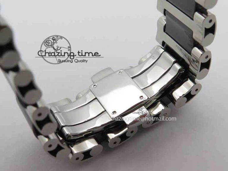 Montblanc Timewalker GAF Chrono SS Ceramic Black Dial On SS Bracelet A7750