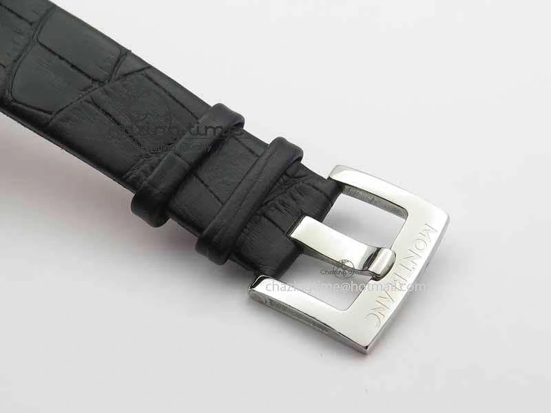 Montblanc Timewalker GAF Chrono SS Ceramic Black On Leather Strap A7750