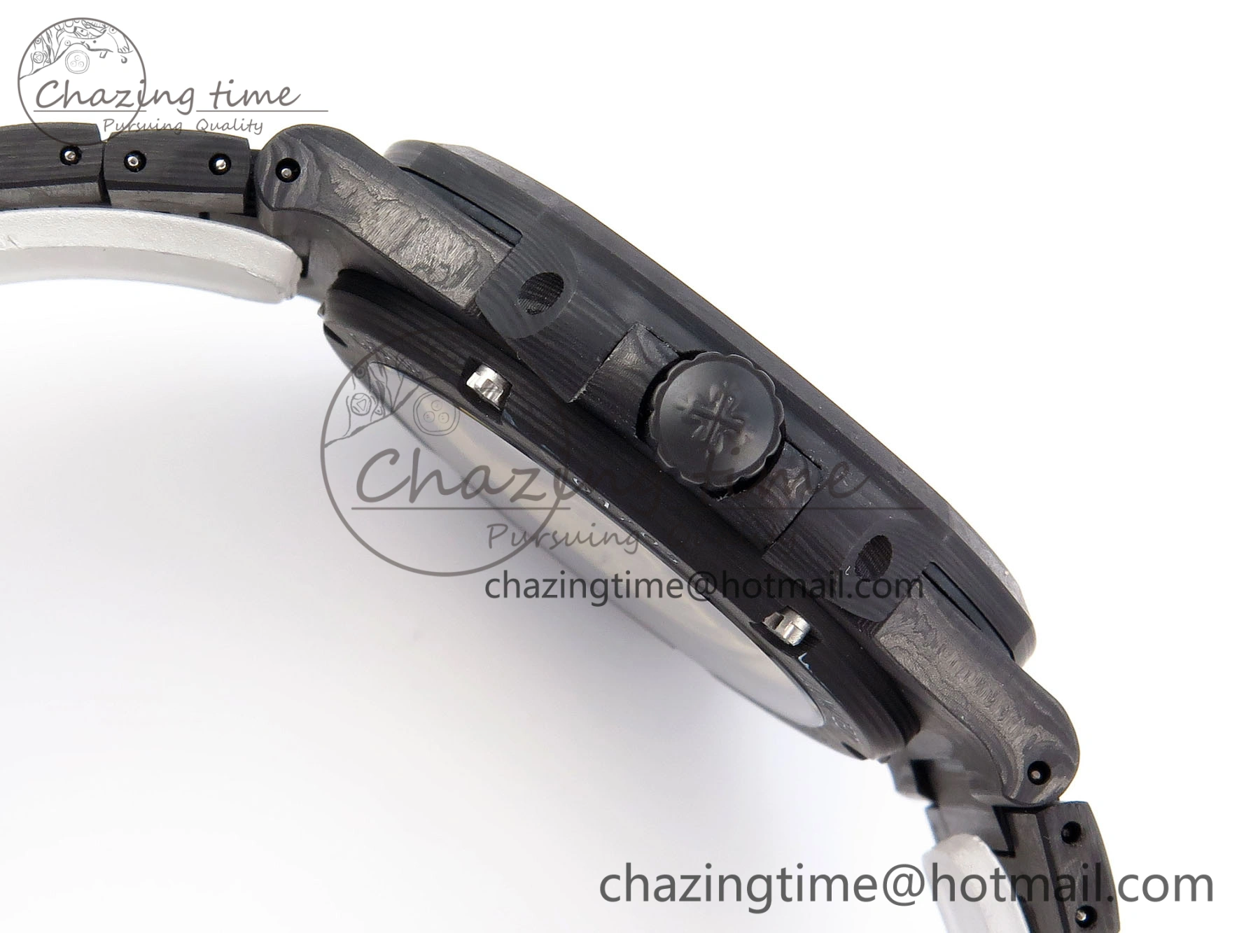 NAUTILUS 5711 DIW CARBON DIWF 1:1 BEST EDITION BLACK TEXTURED DIAL ON CARBON BRACELET 324CS
