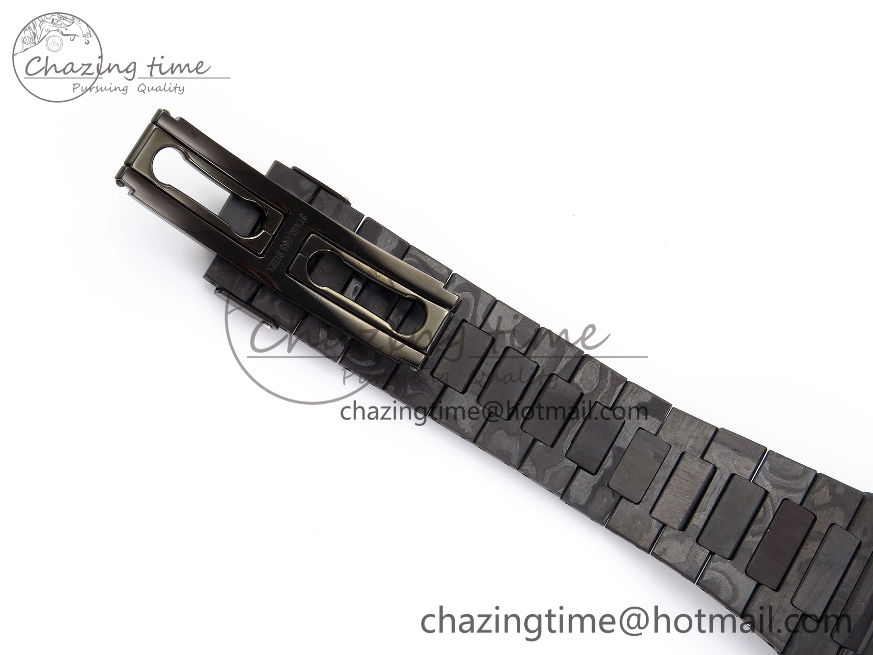 NAUTILUS 5711 DIW CARBON DIWF 1:1 BEST EDITION BLACK TEXTURED DIAL ON CARBON BRACELET 324CS