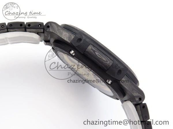 NAUTILUS 5711 DIW CARBON DIWF 1:1 BEST EDITION BLACK BLUE TEXTURED DIAL ON CARBON BRACELET 324CS
