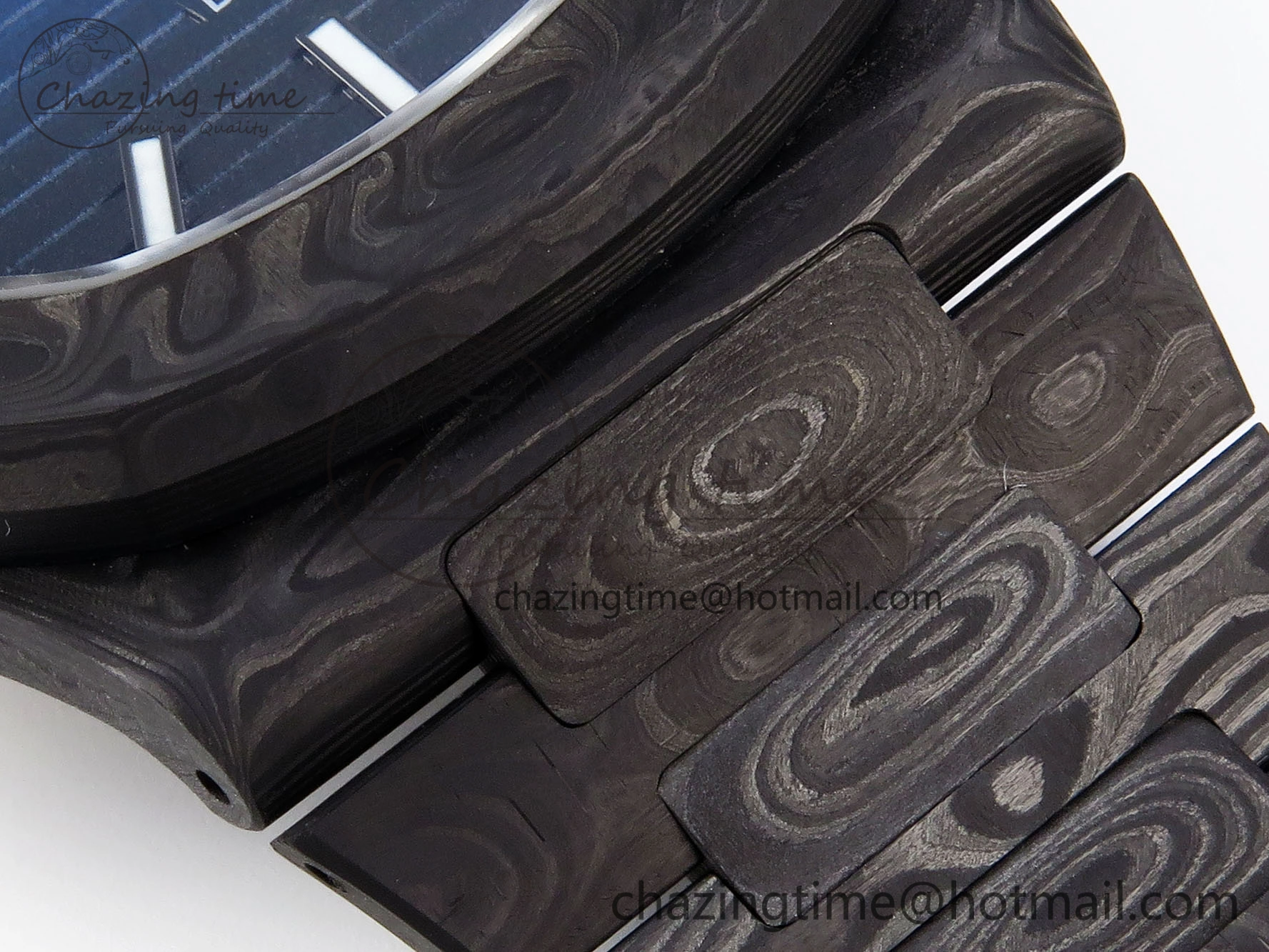 NAUTILUS 5711 DIW CARBON DIWF 1:1 BEST EDITION BLACK BLUE TEXTURED DIAL ON CARBON BRACELET 324CS