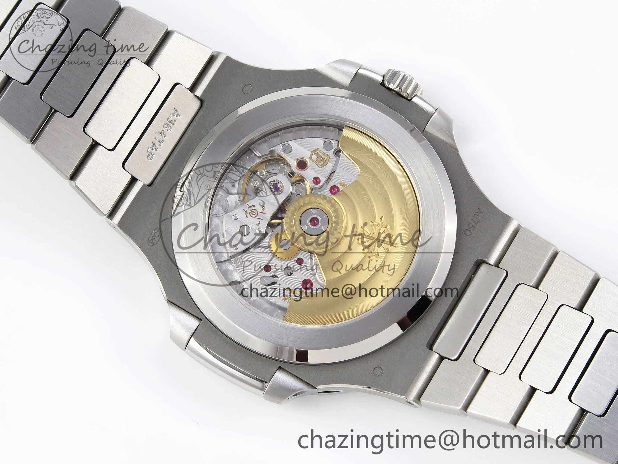 NAUTILUS 5811 1G PPF 1:1 BEST EDITION BLUE TEXTURED DIAL ON SS BRACELET 330CS