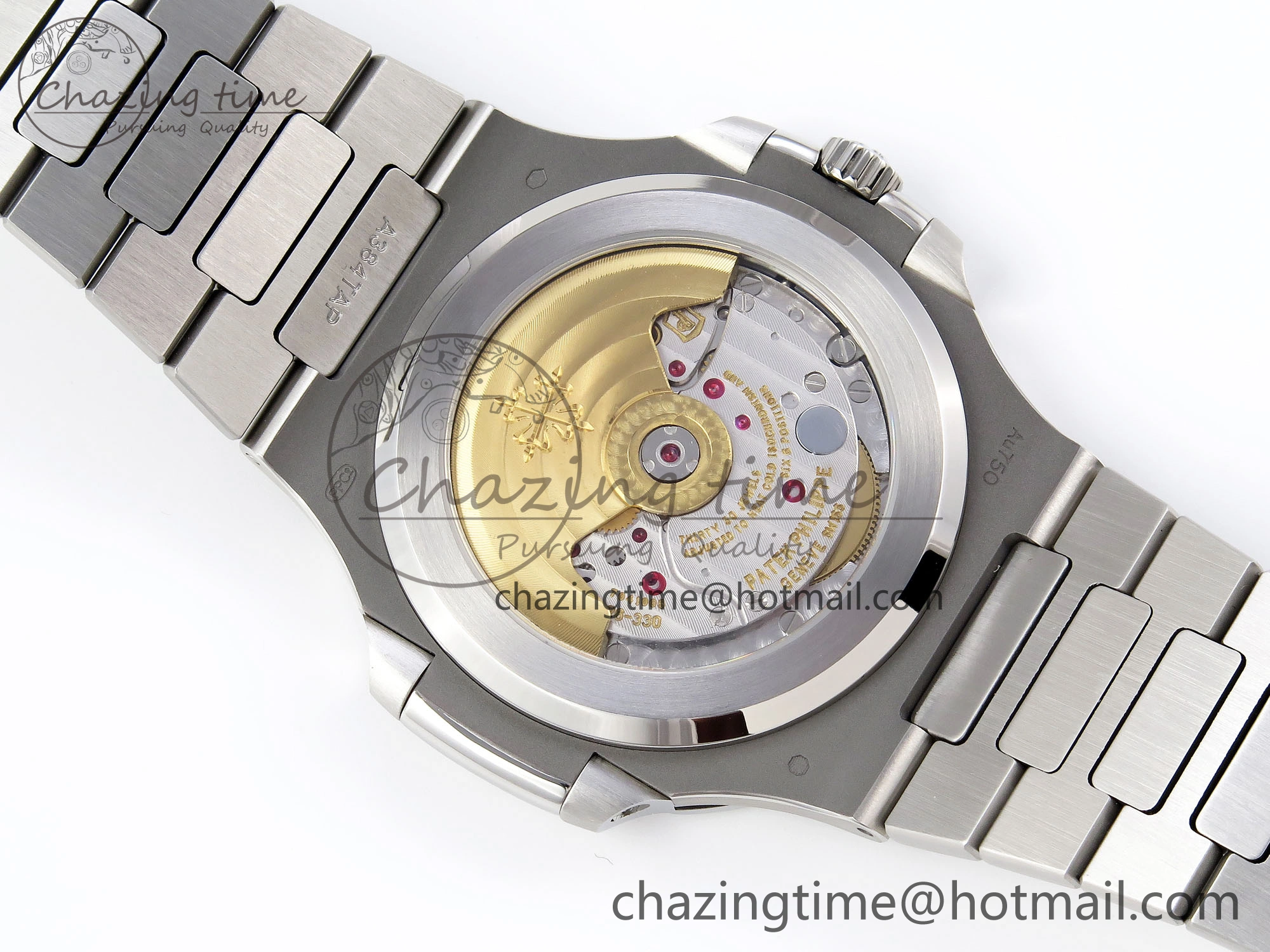 NAUTILUS 5811 1G PPF 1:1 BEST EDITION BLUE TEXTURED DIAL ON SS BRACELET 330CS