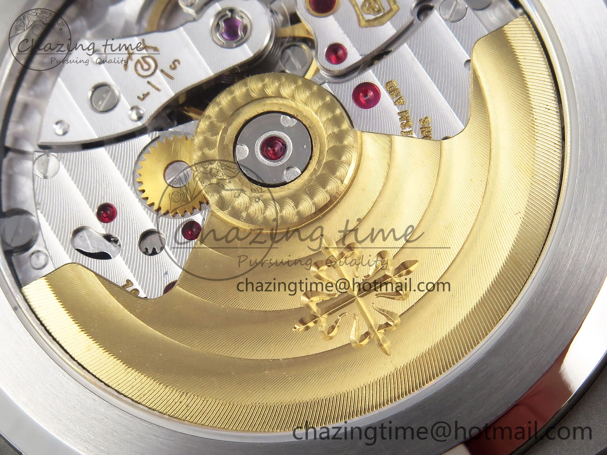 NAUTILUS 5811 1G PPF 1:1 BEST EDITION BLUE TEXTURED DIAL ON SS BRACELET 330CS