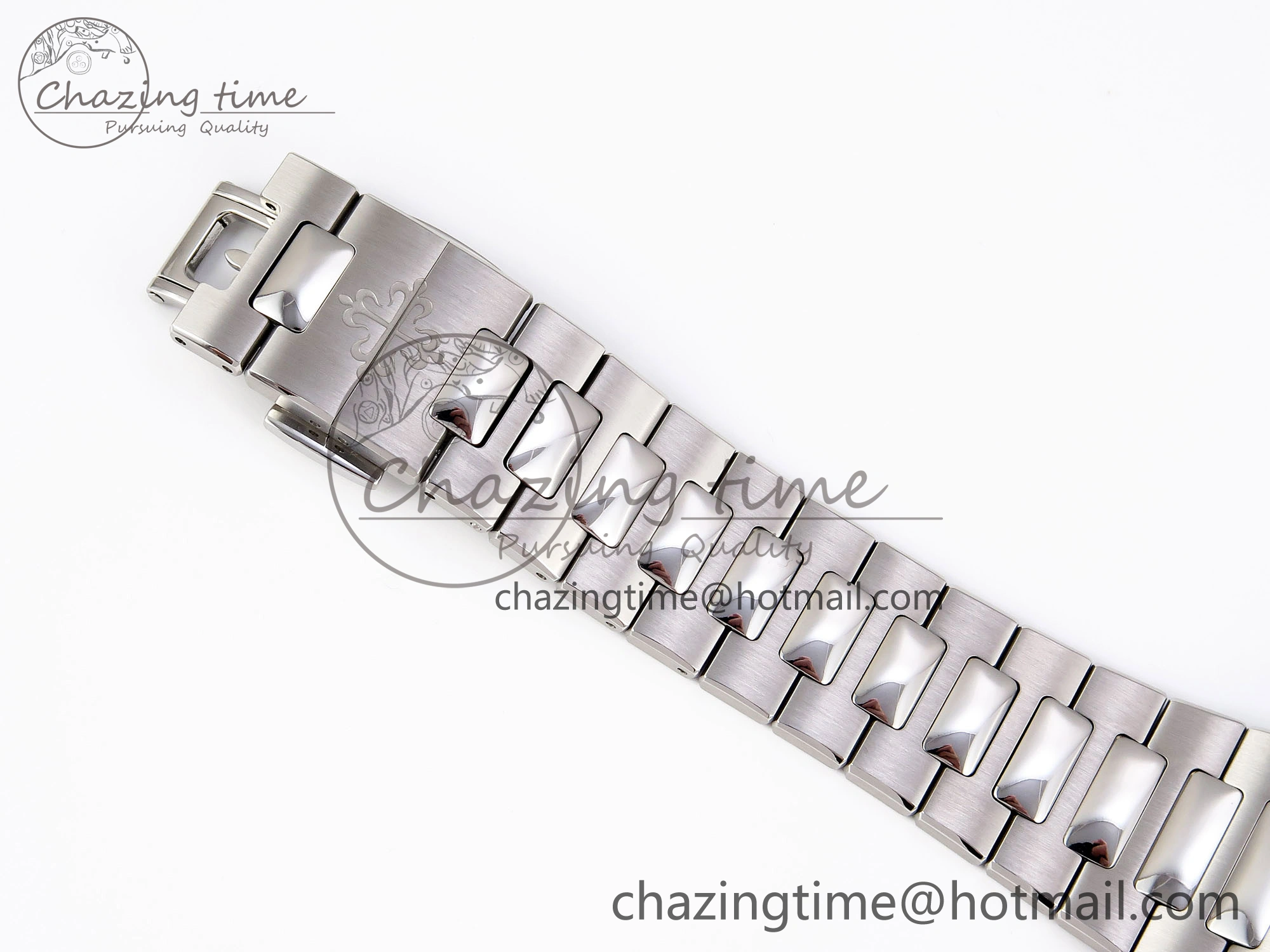 NAUTILUS 5811 1G PPF 1:1 BEST EDITION BLUE TEXTURED DIAL ON SS BRACELET 330CS