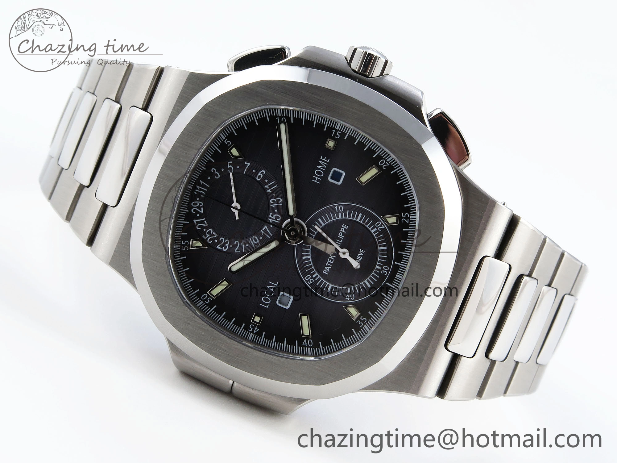 NAUTILUS 5990 SS SPPF 1:1 BEST EDITION BLUE DIAL ON SS BRACELET A28-520 CLONE
