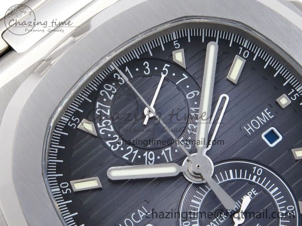 NAUTILUS 5990 SS SPPF 1:1 BEST EDITION BLUE DIAL ON SS BRACELET A28-520 CLONE