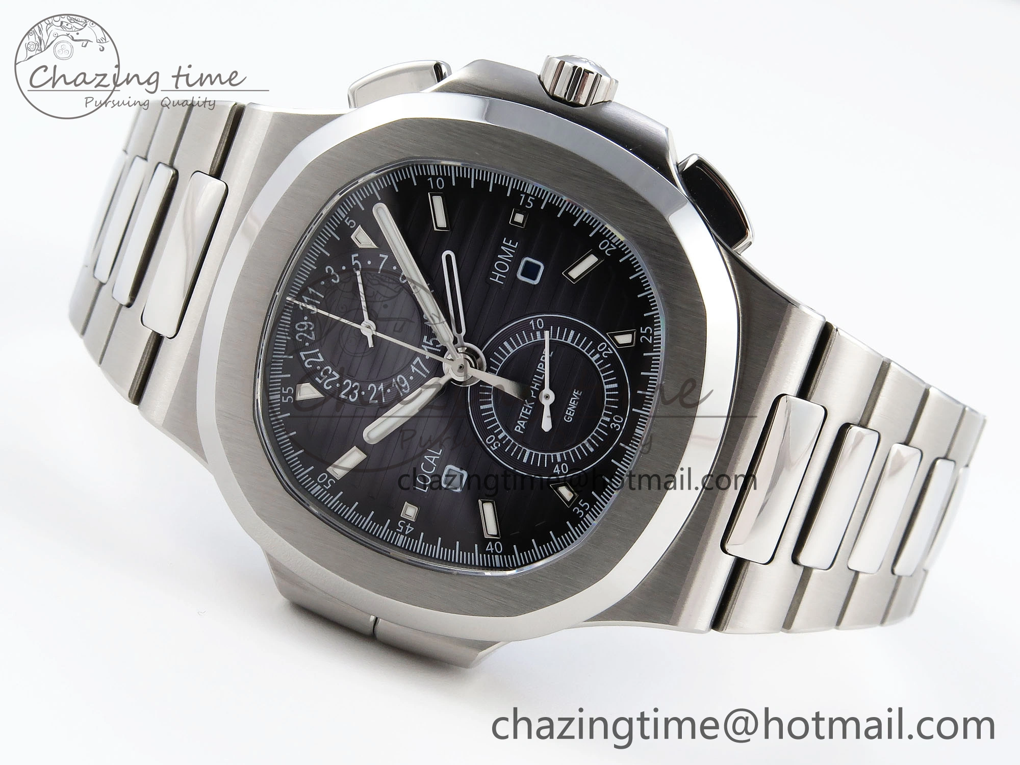 NAUTILUS 5990 SS SPPF 1:1 BEST EDITION GRAY DIAL ON SS BRACELET A28-520 CLONE