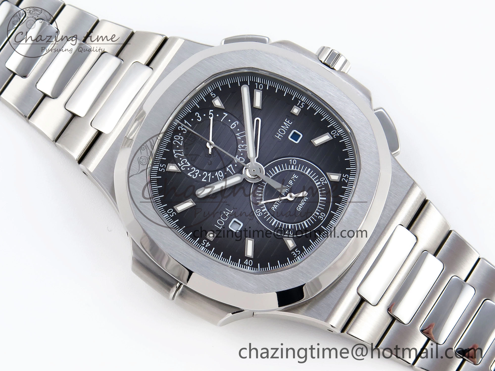 NAUTILUS 5990 SS SPPF 1:1 BEST EDITION GRAY DIAL ON SS BRACELET A28-520 CLONE