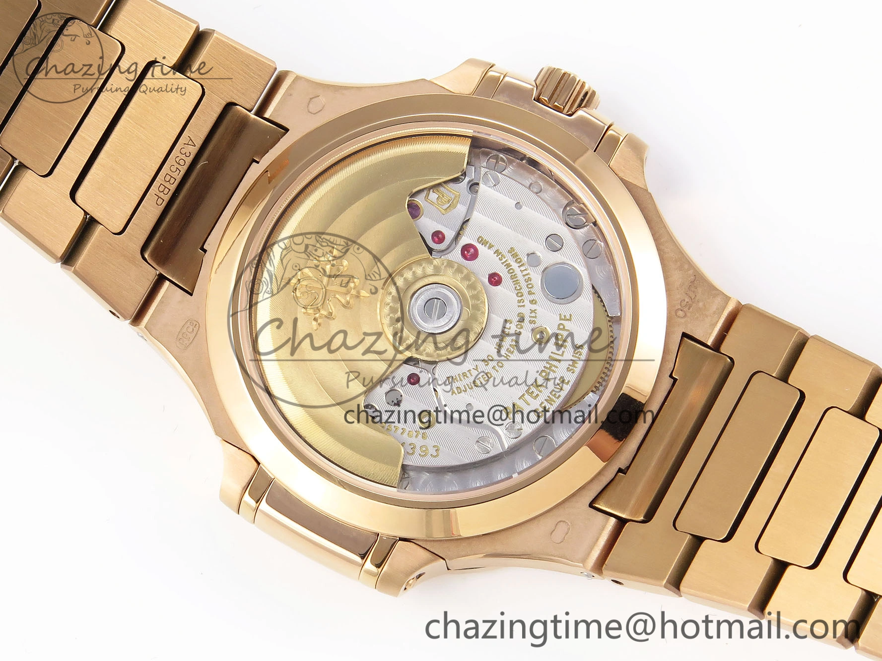 NAUTILUS 7118 LADIES RG PPF 1:1 BEST EDITION RG DIAL DIAMONDS BEZEL ON RG BRACELET 324CS