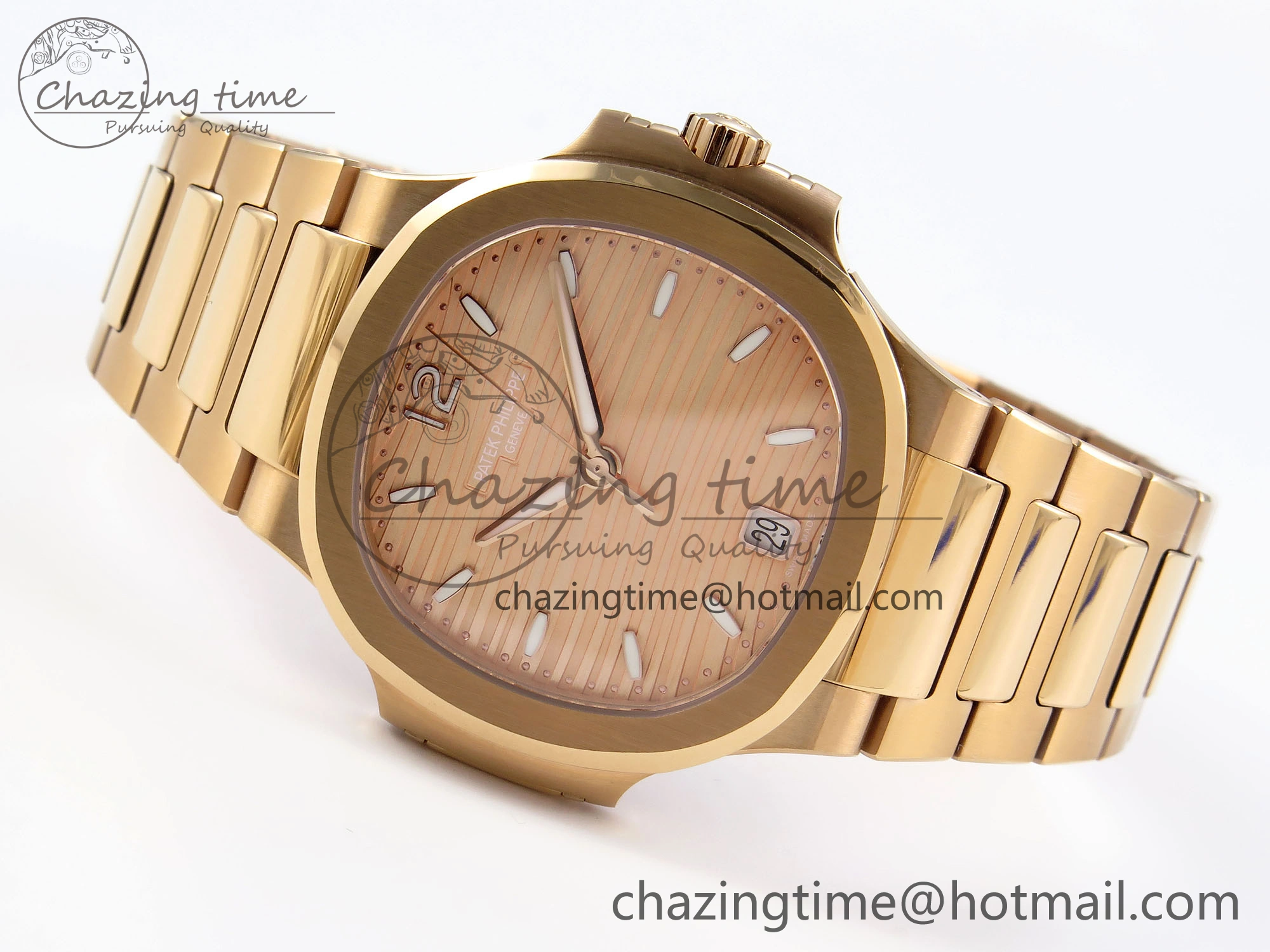 NAUTILUS 7118 LADIES RG PPF 1:1 BEST EDITION RG DIAL ON RG BRACELET 324CS