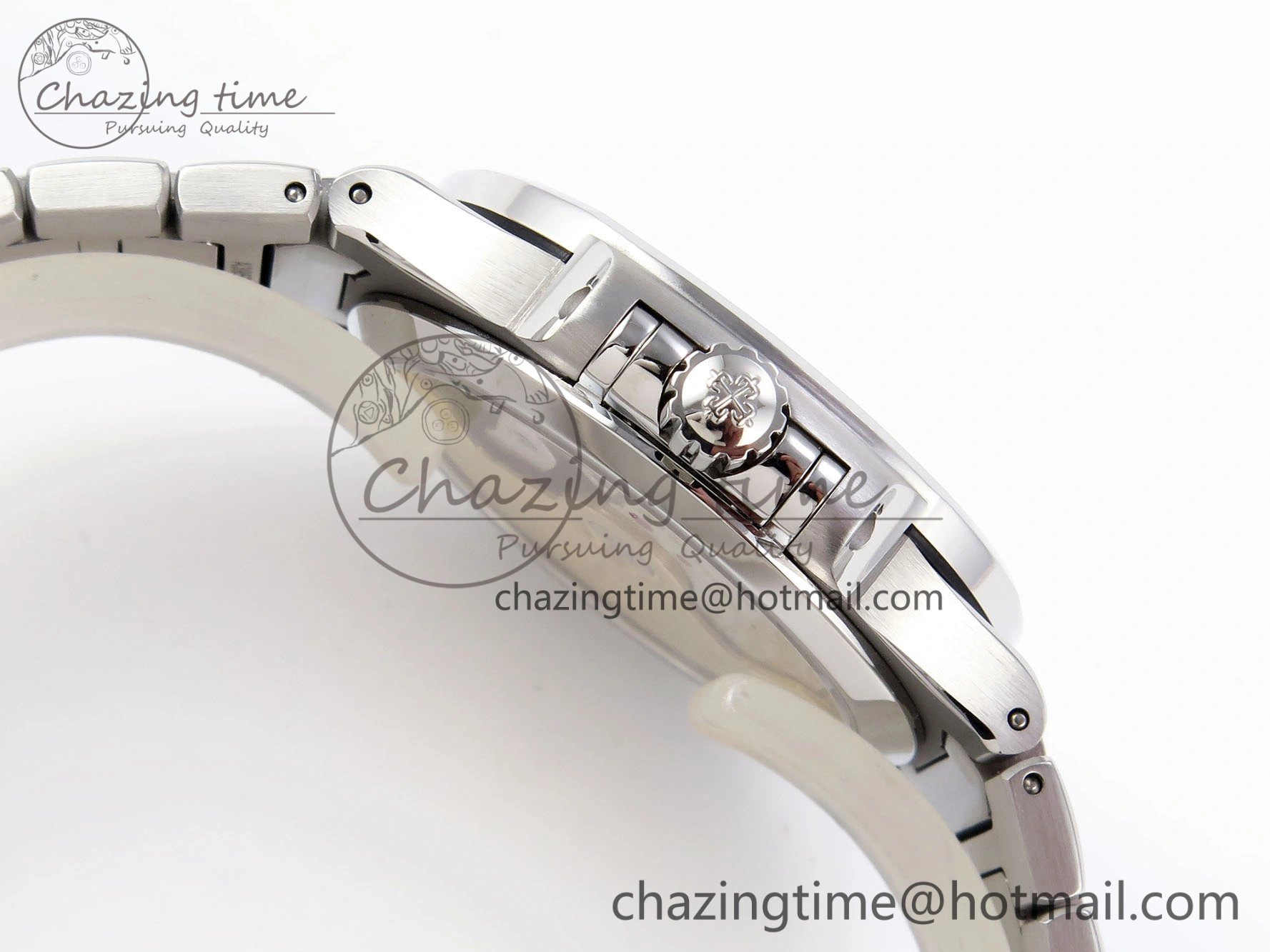 NAUTILUS 7118 LADIES SS PPF 1:1 BEST EDITION BLUE DIAL DIAMONDS BEZEL ON SS BRACELET 324CS