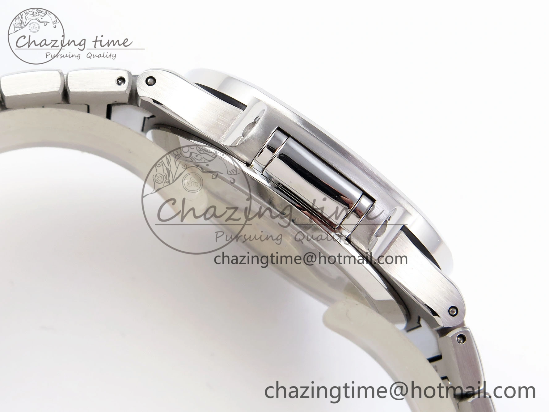 NAUTILUS 7118 LADIES SS PPF 1:1 BEST EDITION BLUE DIAL DIAMONDS BEZEL ON SS BRACELET 324CS
