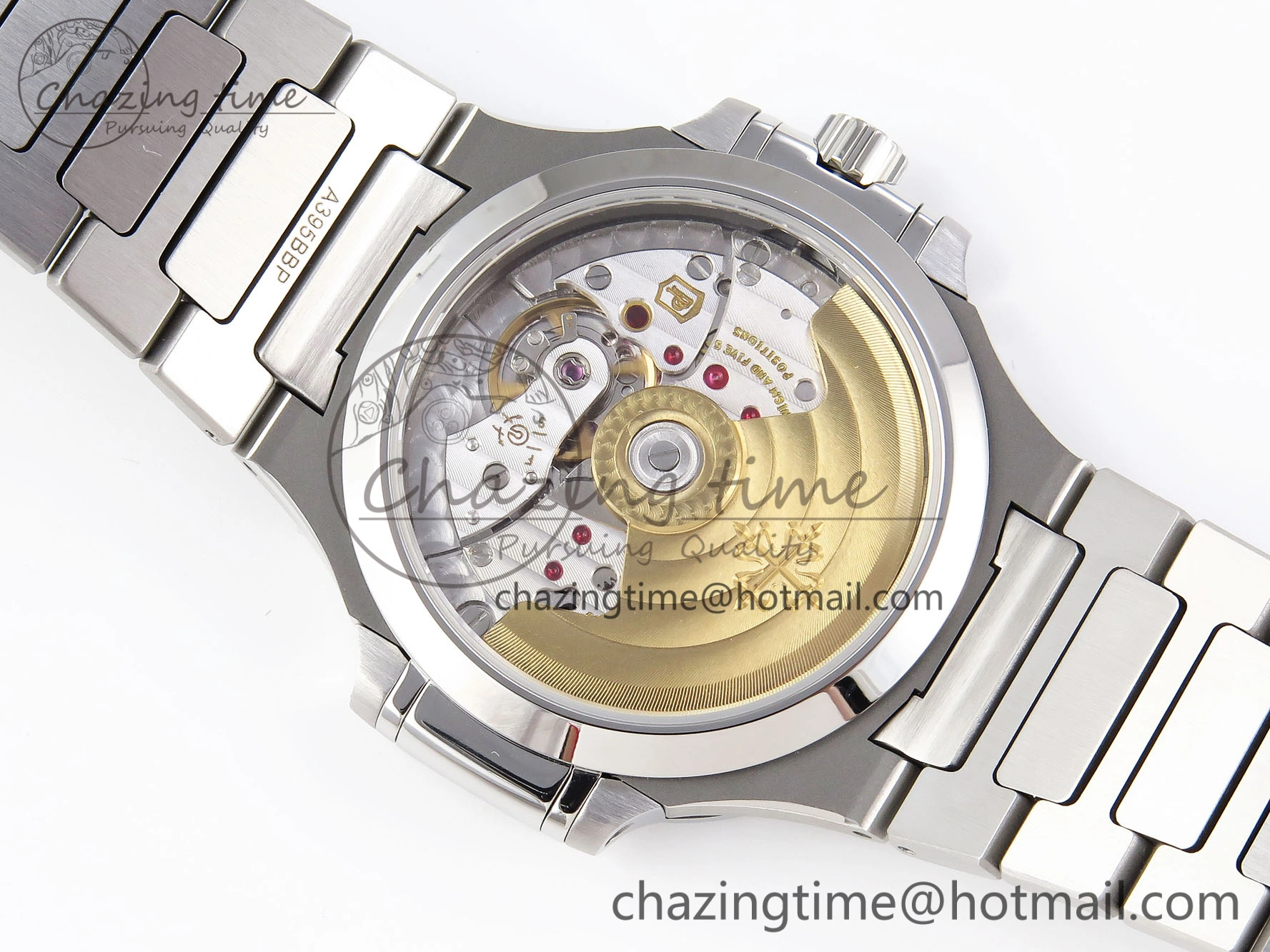 NAUTILUS 7118 LADIES SS PPF 1:1 BEST EDITION BLUE DIAL DIAMONDS BEZEL ON SS BRACELET 324CS