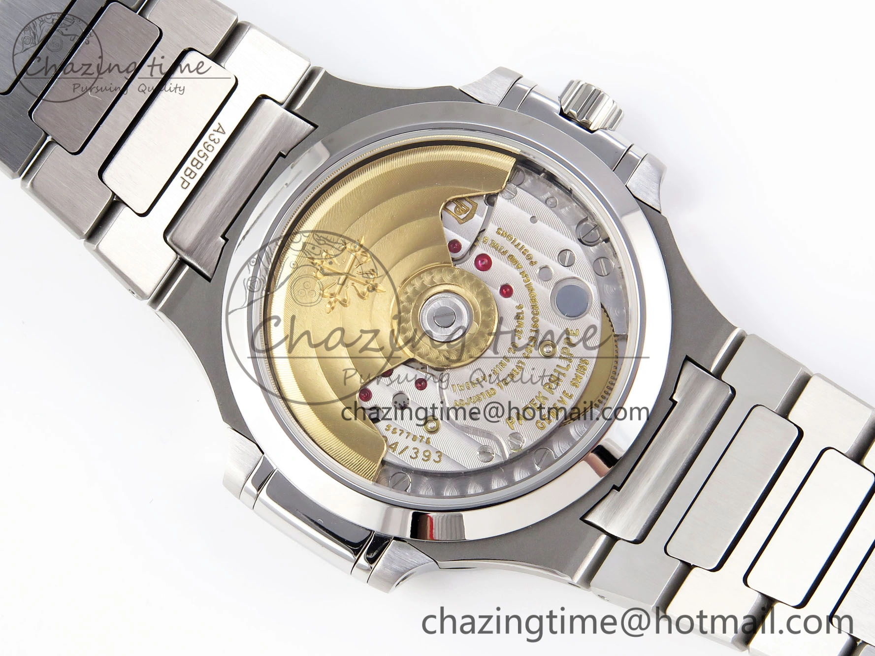 NAUTILUS 7118 LADIES SS PPF 1:1 BEST EDITION BLUE DIAL DIAMONDS BEZEL ON SS BRACELET 324CS
