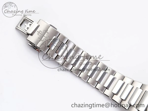 NAUTILUS 7118 LADIES SS PPF 1:1 BEST EDITION BLUE DIAL DIAMONDS BEZEL ON SS BRACELET 324CS