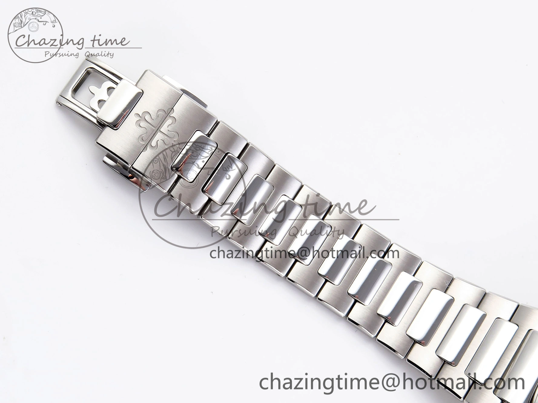 NAUTILUS 7118 LADIES SS PPF 1:1 BEST EDITION BLUE DIAL DIAMONDS BEZEL ON SS BRACELET 324CS
