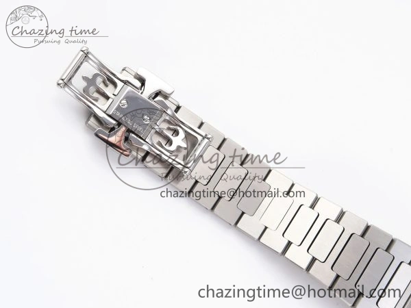NAUTILUS 7118 LADIES SS PPF 1:1 BEST EDITION BLUE DIAL DIAMONDS BEZEL ON SS BRACELET 324CS