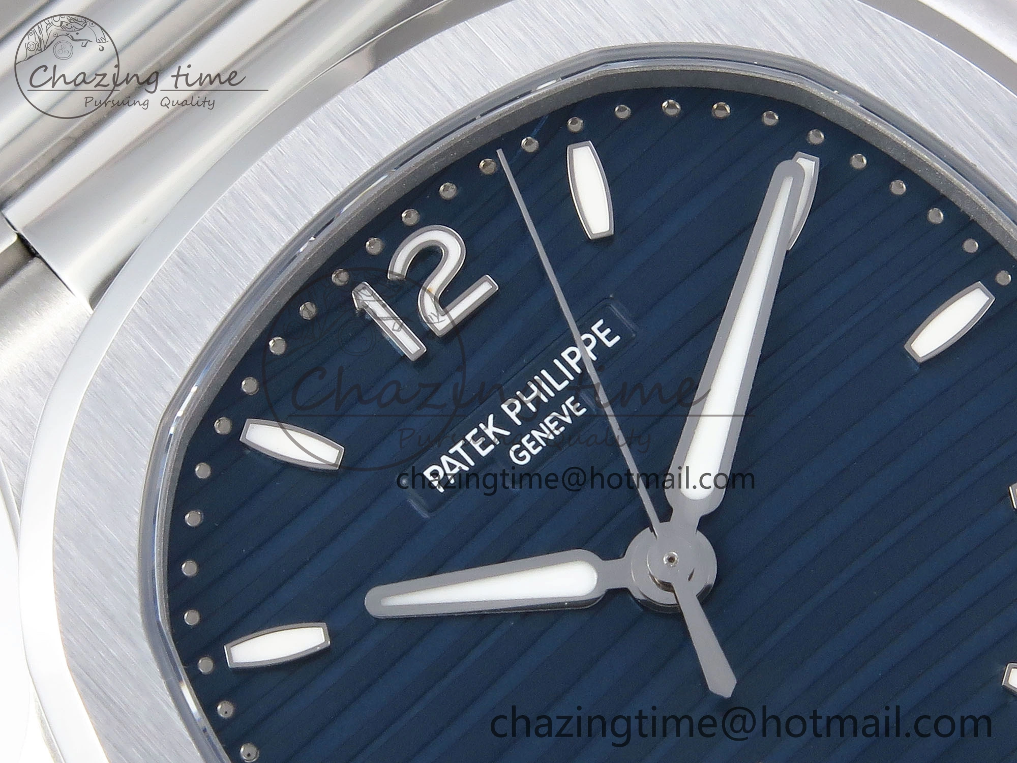 NAUTILUS 7118 LADIES SS PPF 1:1 BEST EDITION BLUE DIAL ON SS BRACELET 324CS