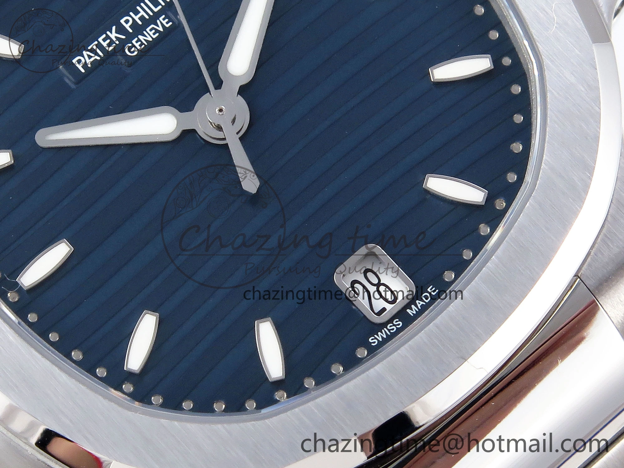 NAUTILUS 7118 LADIES SS PPF 1:1 BEST EDITION BLUE DIAL ON SS BRACELET 324CS