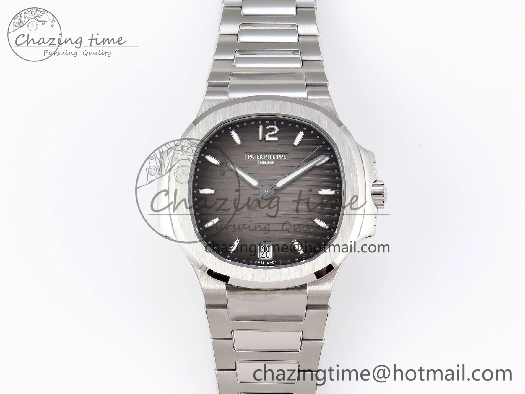 NAUTILUS 7118 LADIES SS PPF 1:1 BEST EDITION BROWN DIAL ON SS BRACELET 324CS