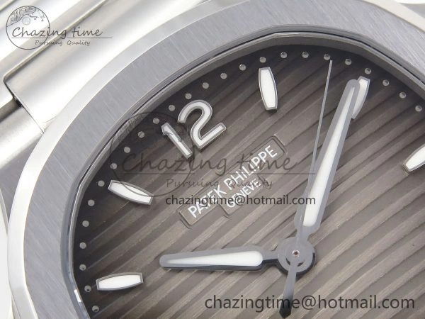 NAUTILUS 7118 LADIES SS PPF 1:1 BEST EDITION BROWN DIAL ON SS BRACELET 324CS
