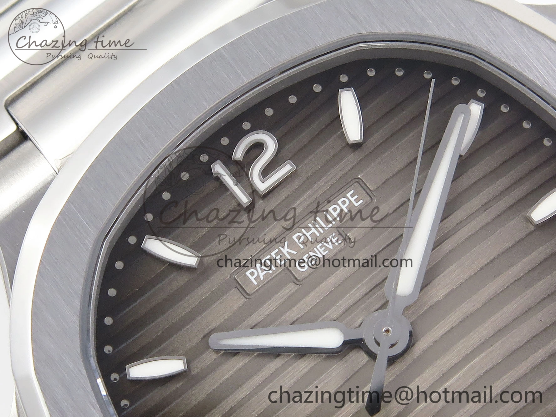 NAUTILUS 7118 LADIES SS PPF 1:1 BEST EDITION BROWN DIAL ON SS BRACELET 324CS